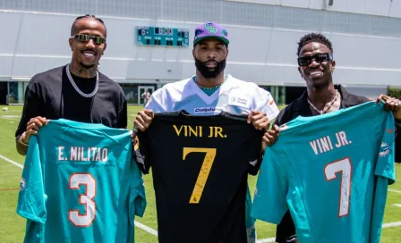 Vinicius Jr. y Eder Militao visitan a los Miami Dolphins antes del arranque de Copa América