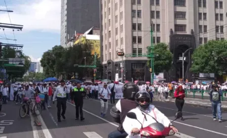 ¡Un caos! Manifestación del SNTE provoca cierres y afectaciones en el Centro de la Ciudad de México 