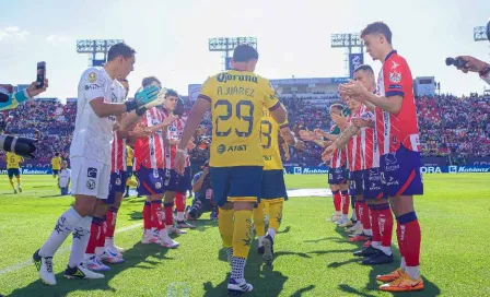 ¡Homenaje al campeón! Atlético de San Luis hace pasillo a América en la J1