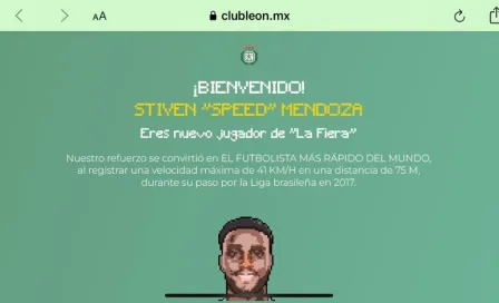 ¡OFICIAL! León presenta en redes sociales a Stiven 'Speed' Mendoza 