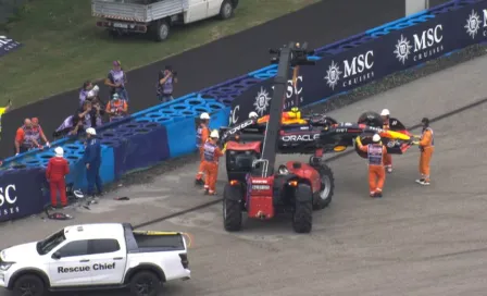 Así quedó el auto de Checo Pérez tras su accidente en el Gran Premio de Hungría