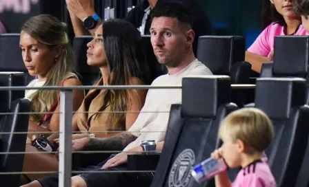 Lionel Messi presente en el partido de Leagues Cup entre Puebla e Inter Miami