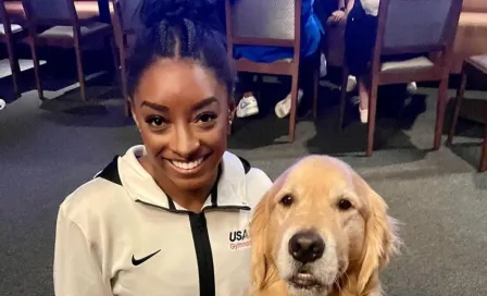 Beacon: El perro que llegó al equipo de Gimnasia de Estados Unidos para la salud mental  