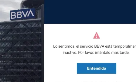 Reportan caída de BBVA en su sistema el día de hoy, 11 de enero 2025