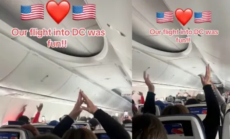 Pasajeros en un avión celebran a Donald Trump cantando 'YMCA'