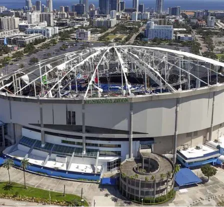 Rays apuntan a terminar la reparación del Tropicana Field para la temporada 2026