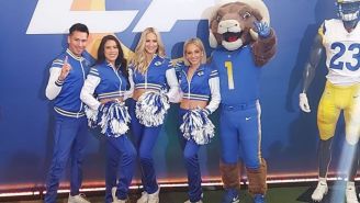 Eswinn Diaz en su visita a México con los Rams