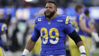 Aaron Donald tras un partido de Los Ángeles Rams