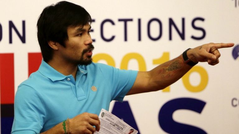 Pacquiao presentando su candidatura