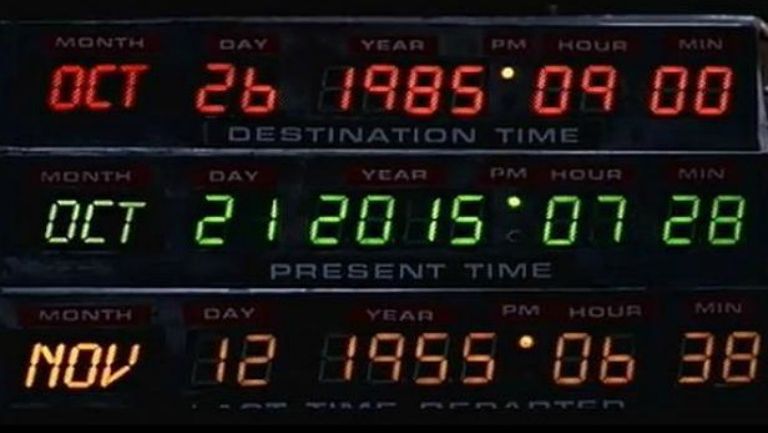 La fecha a la que viajó Marty McFly