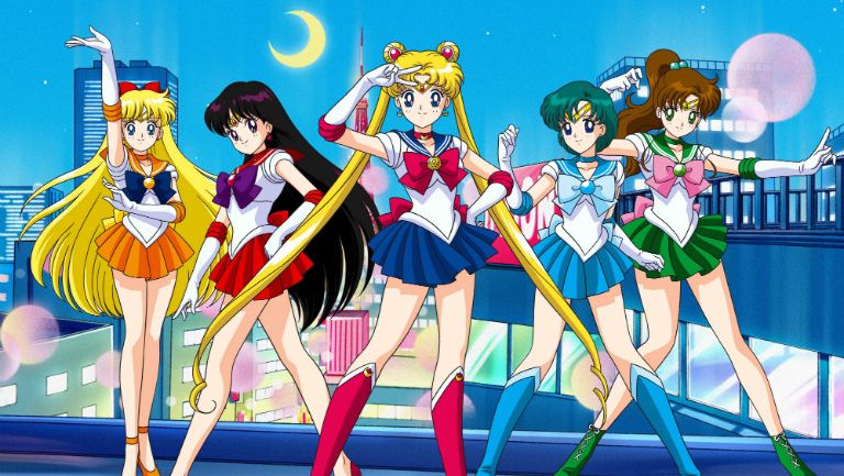 Las protagonistas de Sailor Moon durante la serie animada de los 90s