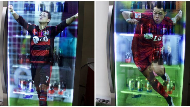 Así luce un refrigerador con imágenes del Chicharito