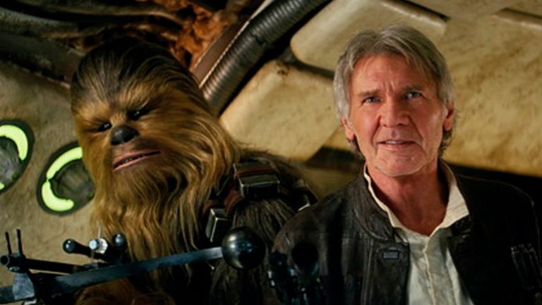 Chewbacca y Han Solo en The Force Awakens