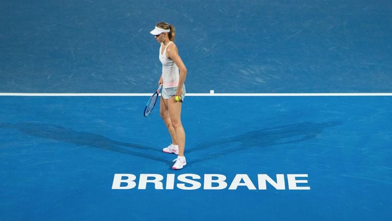 Sharapova, en un partido de Brisbane del año pasado