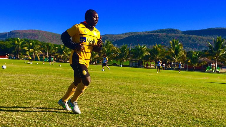 Yimmi Chará, en un entrenamiento con Dorados