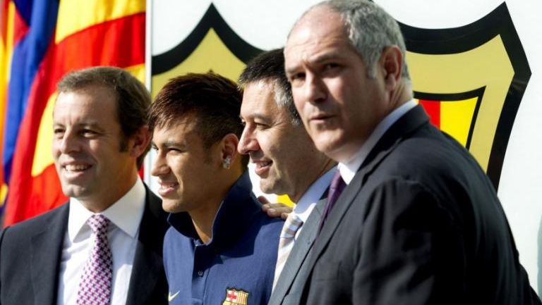 Zubizarreta durante la presentación de Neymar