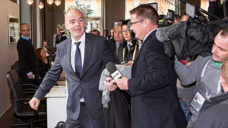 Infantino tras su salida en el Congreso Extraordinario de la FIFA