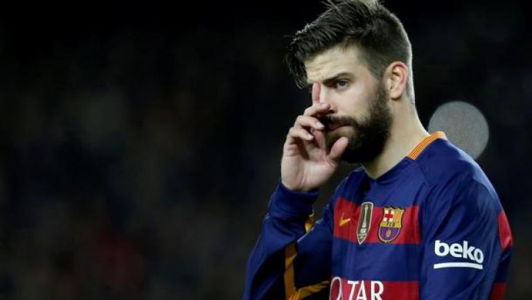 Piqué, durante un partido del Barcelona