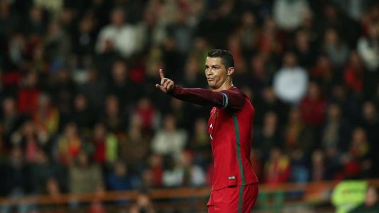 Cristiano Ronaldo durante el partido contra Bulgaria