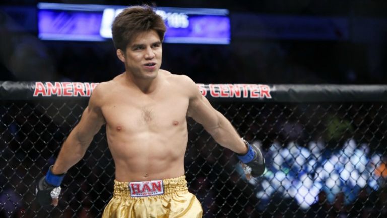 Cejudo, durante un combate