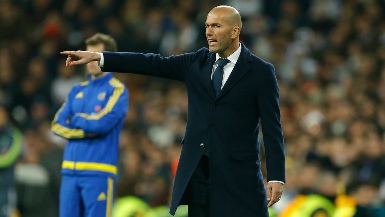 Zinedine Zidane durante un partido del Real Madrid