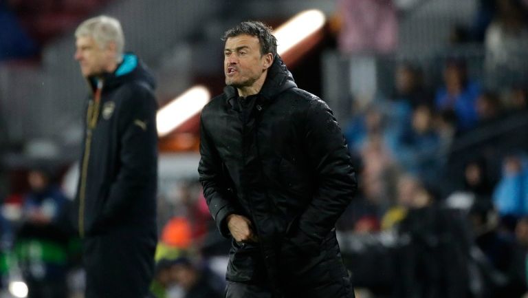 Luis Enrique durante un partido del Barcelona