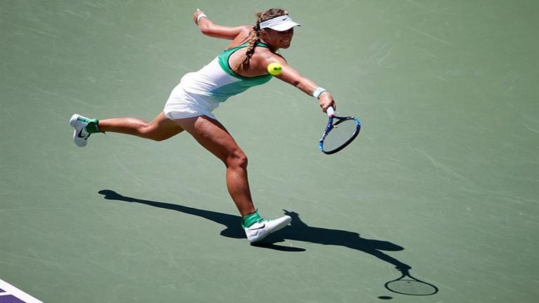 Azarenka durante el juego en contra de Svetlana Kuznetsova