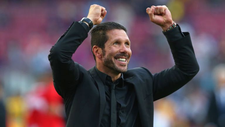 Simeone, en un partido del Atlético