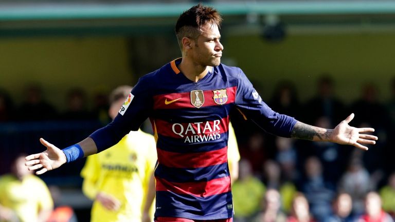 Neymar celebra un gol con el Barcelona