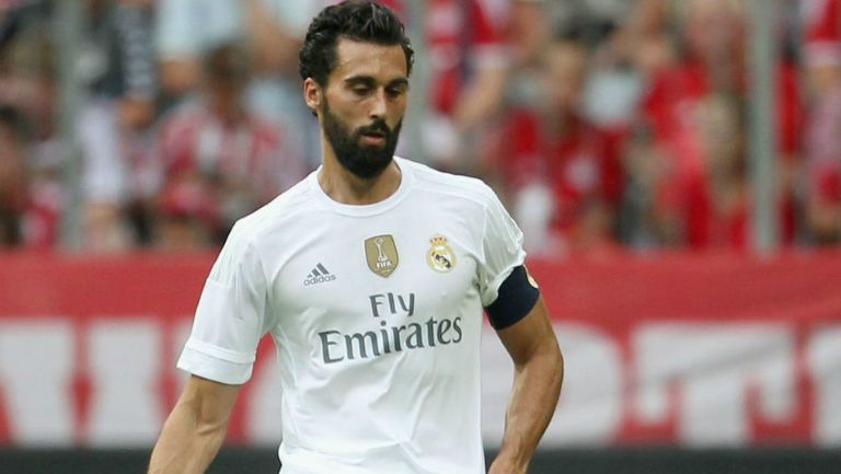 Arbeloa durante partido del Real Madrid