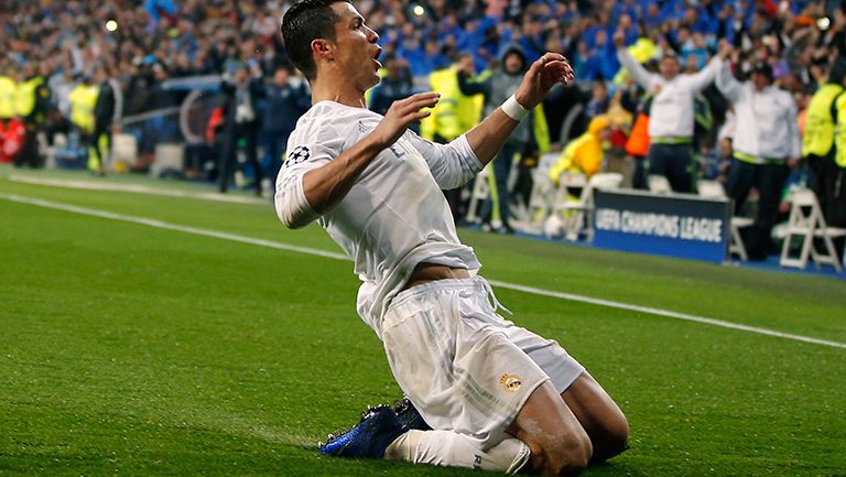 Cristiano festeja su última anotación del partido