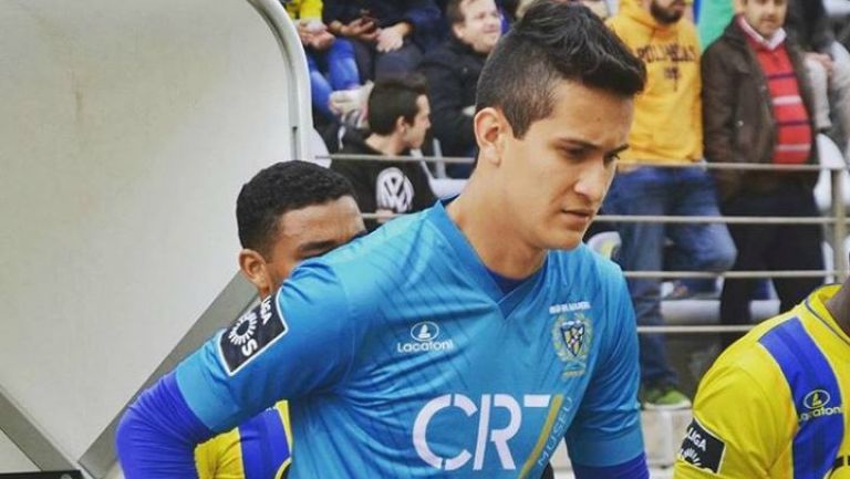 Raúl Gudiño en un partido con el Unión de Madeira