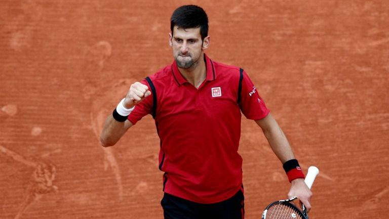 Novak Djokovic durante la Semifinal contra Wawrinka de Roland Garros 