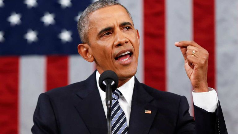 Obama en conferencia de prensa de los Estados Unidos