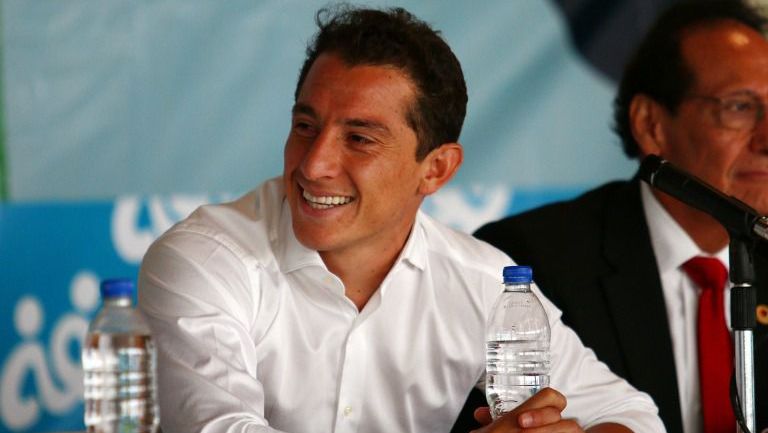 Andrés Guardado, durante la presentación de su fundación