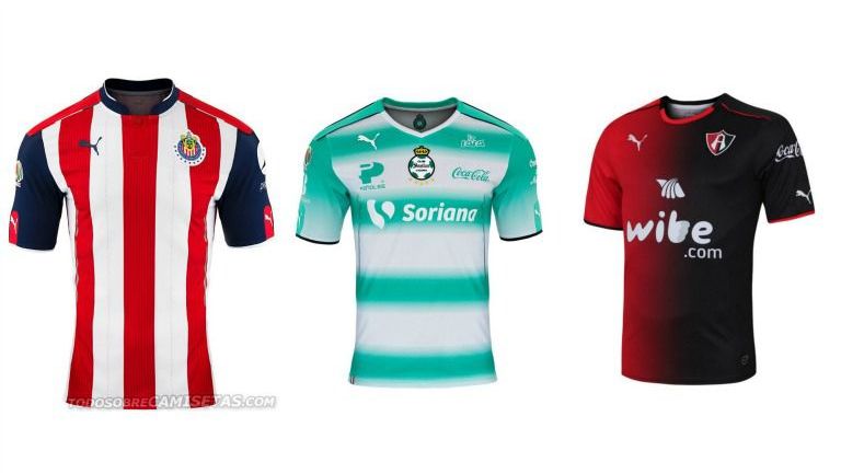 Playeras de Chivas, Santos y Atlas para el Apertura 2016