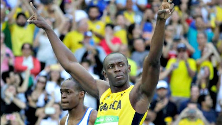 Usain Bolt en los 100m planos de Río 2016