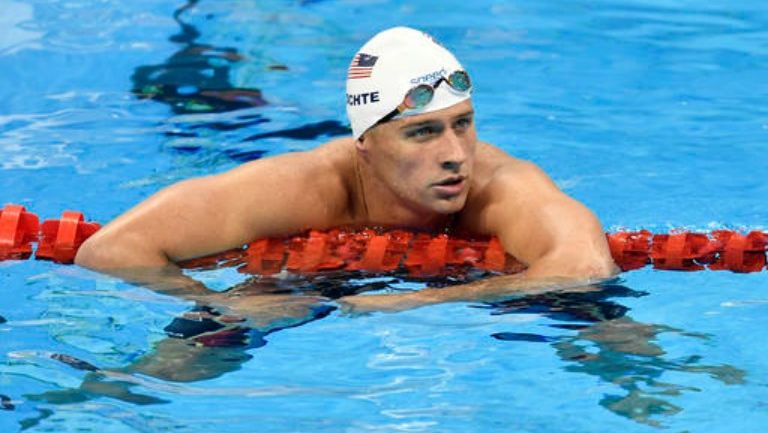 Ryan Lochte después del relevo 4x200 libres en Río 2016