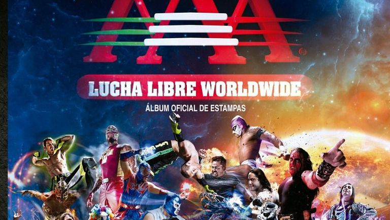 Portada del nuevo álbum de estampas de Lucha Libre AAA