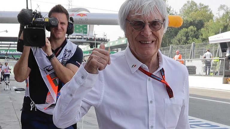 Bernie Ecclestone, durante el GP de Italia