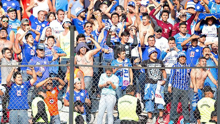 Afición de Cruz Azul durante un partido