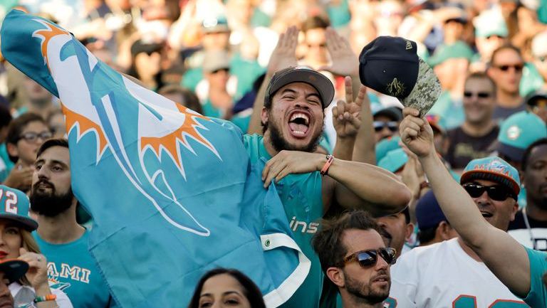 Aficionados de los Miami Dolphins muestran su pasión