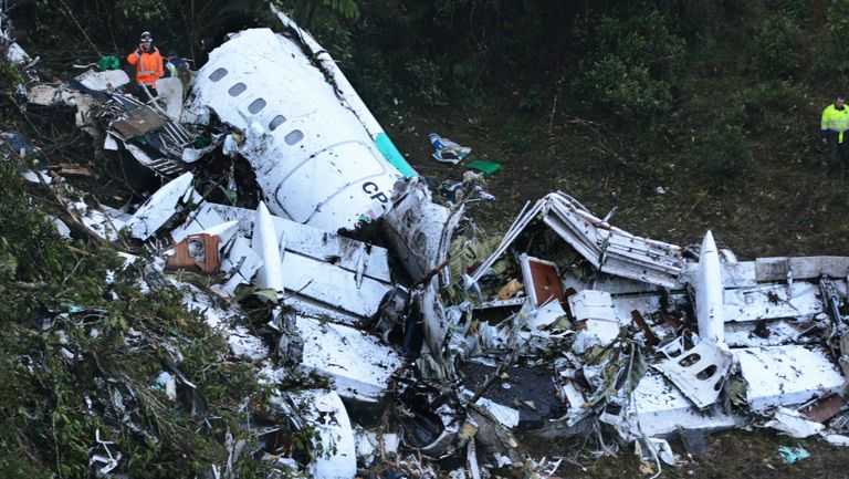 Así quedó la aeronave tras el accidente del Chapecoense 