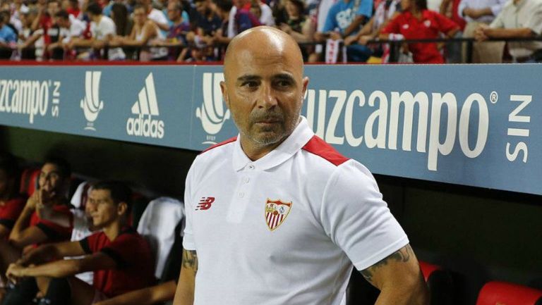 Jorge Sampaoli durante un juego de Sevilla