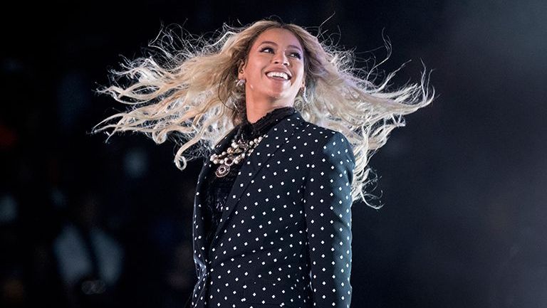 Beyoncé, durante un evento con en apoyo a Hillary Clinton