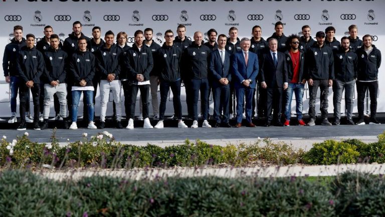 Jugadores del Real Madrid, en la ceremonia de Audi