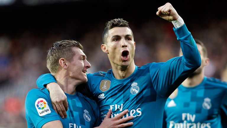 Cristiano Ronaldo festeja gol con el Real Madrid 