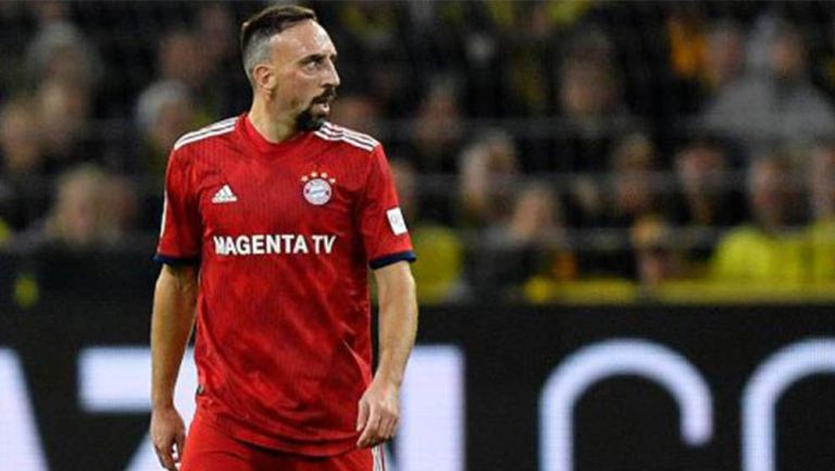 Ribéry en partido con el Bayern Munich 