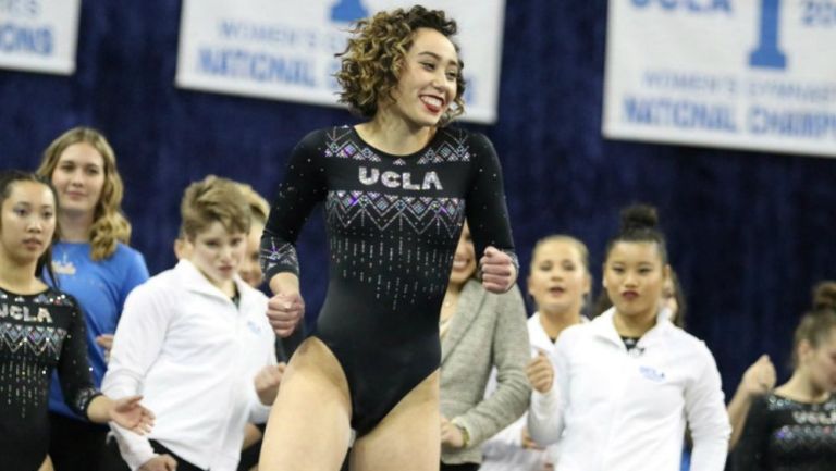 Katelyn Ohashi, en una competencia con la UCLA