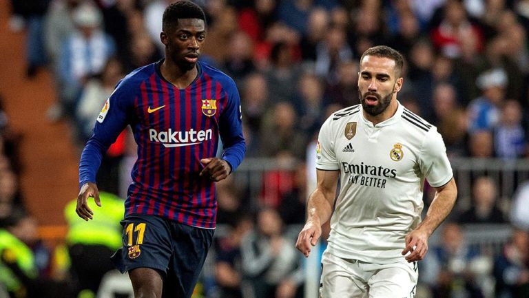 Dembélé, durante Clásico español 